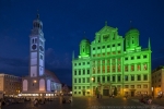 Wolfgang F. Lightmaster - Stadtillumination 30K Night Light Run Augsburg 2015 - Foto: Norbert Liesz - Illumination by Wolfgang F. Lightmaster