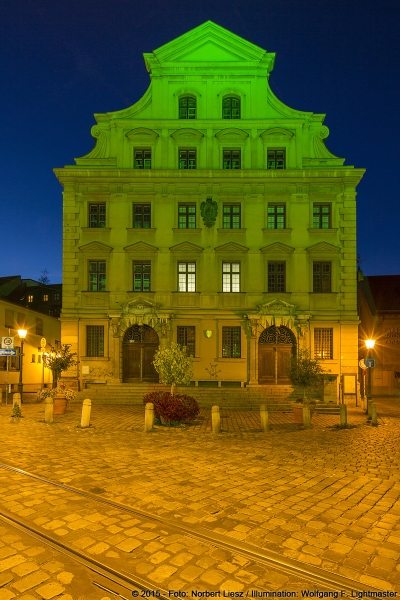 Wolfgang F. Lightmaster - Stadtillumination 30K Night Light Run Augsburg 2015 - Foto: Norbert Liesz