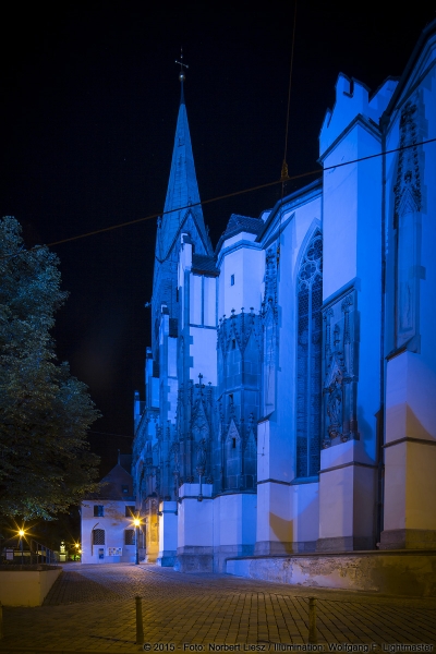 Wolfgang F. Lightmaster - Stadtillumination 30K Night Light Run Augsburg 2015 - Foto: Norbert Liesz