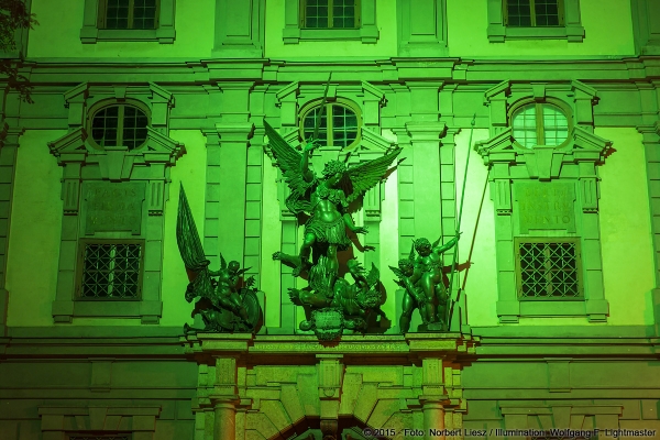 Wolfgang F. Lightmaster - Stadtillumination 30K Night Light Run Augsburg 2015 - Foto: Norbert Liesz