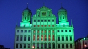 Lichtknstlerische Stadtillumination Illumination Augsburg 2011 - Lichtkunst by Wolfgang F. Lightmaster