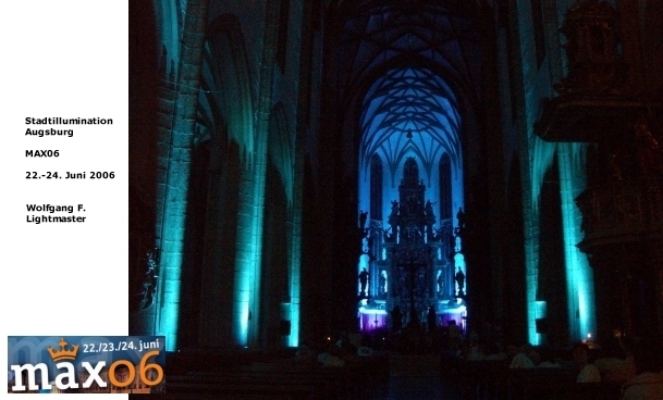 Lichtknstlerische Stadtillumination Illumination Augsburg MAX06 - Lichtkunst by Wolfgang F. Lightmaster