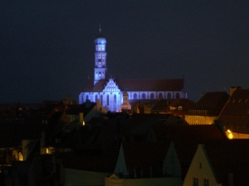 Lichtknstlerische Stadtillumination Illumination Augsburg Einladung GTM (German Travel Mart) 28.04.2008 - Lichtkunst by Wolfgang F. Lightmaster