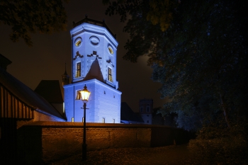 Lichtknstlerische Stadtillumination Illumination Augsburg Wassertrme 06.10.2013 Unesco Bewerbung - Foto: Norbert Liesz