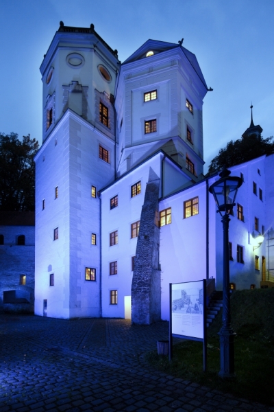 Lichtknstlerische Stadtillumination Illumination Augsburg Wassertrme 06.10.2013 Unesco Bewerbung - Foto: Norbert Liesz