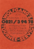Wolfgang F. Lightmaster - Tourneen 1972 bis 1987 - Werbung