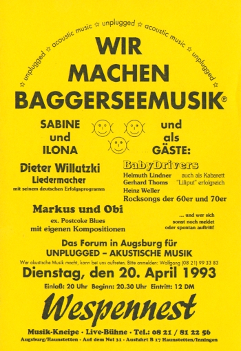 unplugged - Das Forum fr akustische Musik in Augsburg "Wir machen Baggerseemusik" - Wolfgang F. Lightmaster