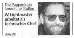 1st German Tour Augsburger Puppenkiste 1998/99 - Augsburger Allgemeine Zeitung 2-10-1998